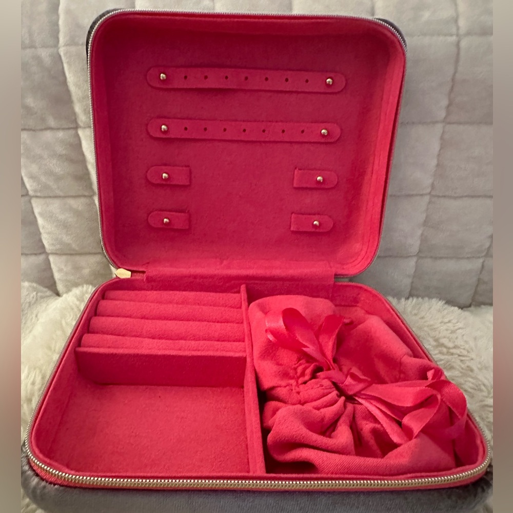 Pink Travel Jewelry Case